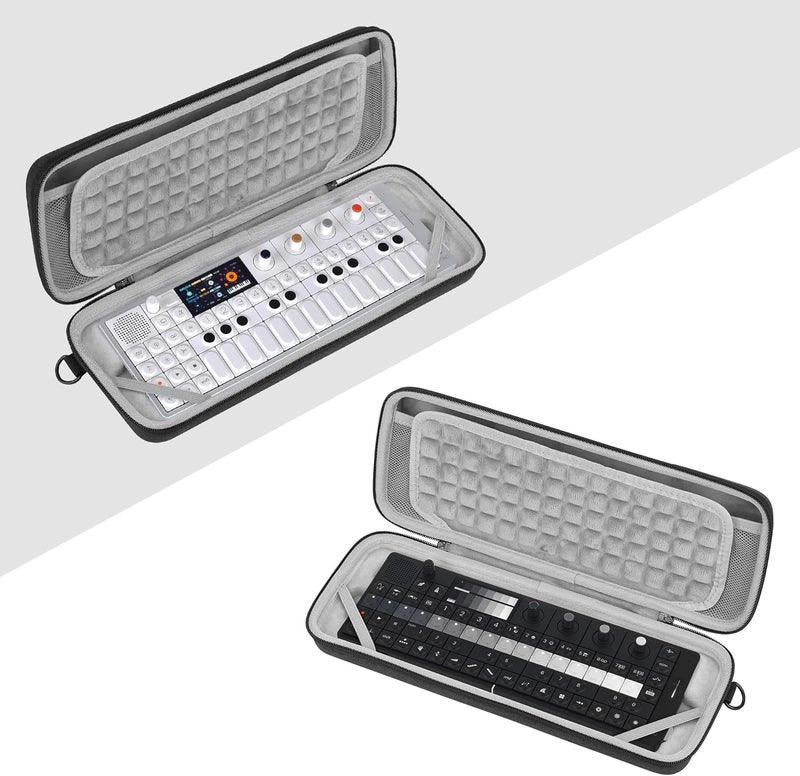 Geekria حقيبة سفر صلبة متوافقة مع جهاز السنتيساير المحمول Teenage Engineering OP-1 Field/OP-1/ OP-XY، حقيبة حمل عينة الصوت (رمادي داكن) - Image 5